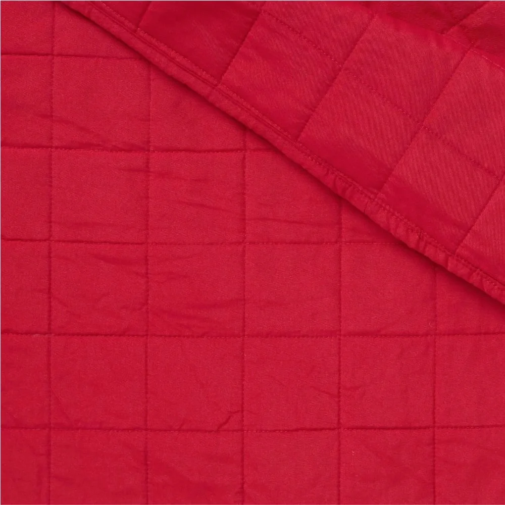 PILLOWFORT NWT Box Stitch Microfiber Kids' Quilt -Berry Red -full/queen